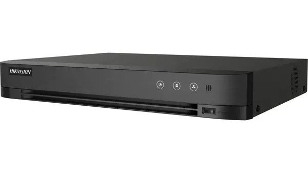 DVR 4 canale Hikvision, 4K - 8MP, audio prin coaxial, protectie perimetru, 1x SATA, ONVIF, H.265+, iDS-7204HTHI-M1-S(C)
