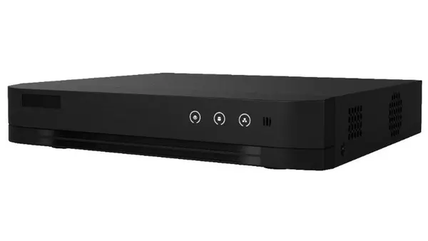 DVR 4 canale, Hikvision iDS-7204HQHI-M1/E(E), Full HD 1080p, H.265+, 1x SATA 10TB, Audio prin coaxial