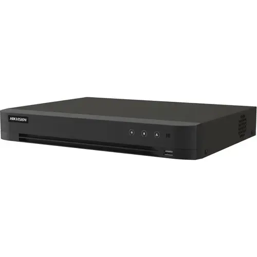 DVR Hikvision AcuSense, 4 canale, Pana la 8MP, H.265 Pro+, 1 x Sata, Audio, PoC – IDS-7204HUHI-M1/PXT/4A+4/1ALM