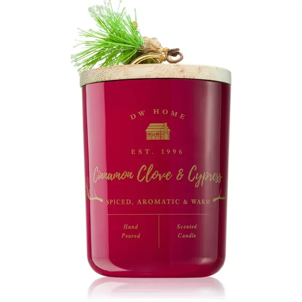 DW Home Farmhouse Cinnamon Clove & Cypress lumânare parfumată 445 g