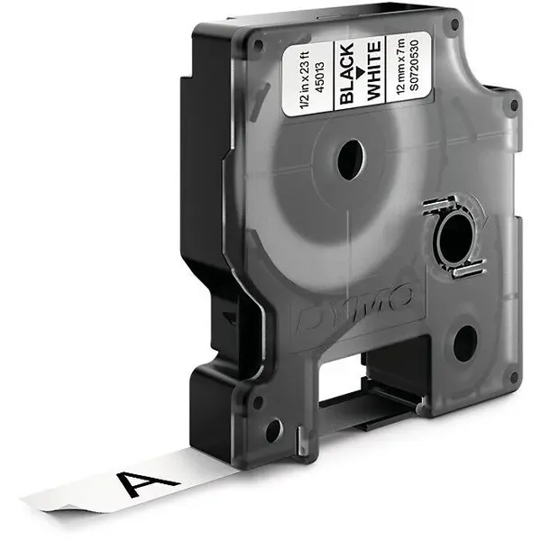 Dymo Banda autoadeziva Dymo S0720530 D1 45013 ,12mm x 7m, negru pe alb