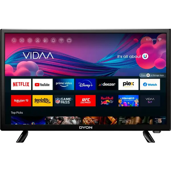 DYON Televizor Dyon Smart 24 VX, LED TV, 24 inch, 60 cm, WXGA, WLAN, Smart TV, Negru