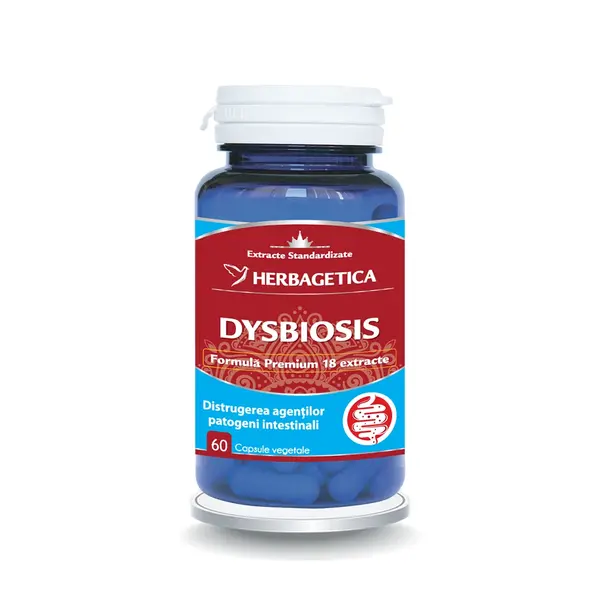 DYSBIOSIS, impotriva patogenilor intestinali, 60 capsule, Herbagetica