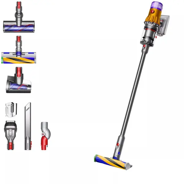 DYSON Aspirator vertical Dyson V12 Detect Slim Absolute 2023, 545W, 0.35 L, Autonomie pana la 60 min, Auriu