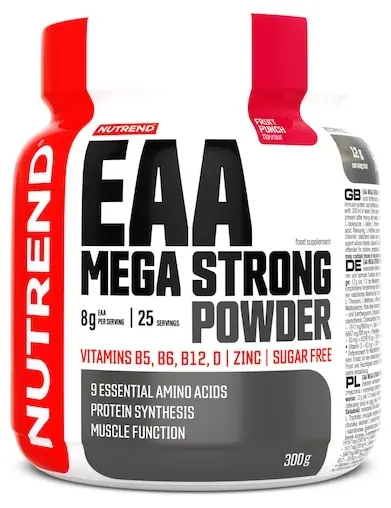 EAA Mega Strong Powder, punch de fructe, 300 g, Nutrend
