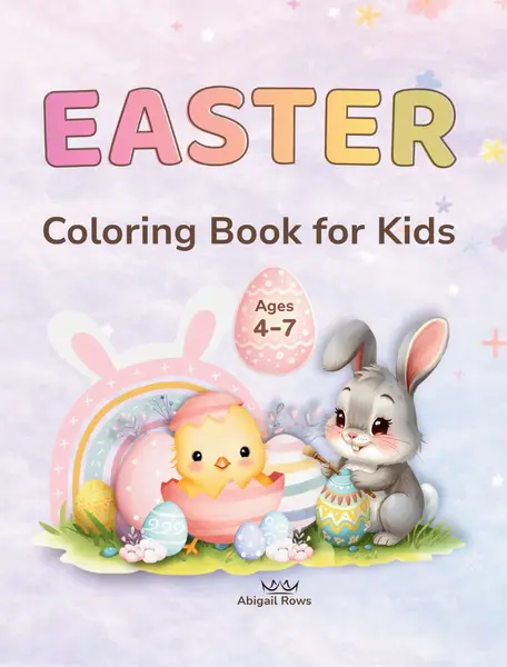 Easter Coloring Book for Kids Ages 4-7