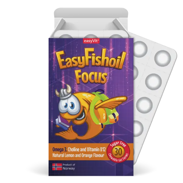 Easy FishOil Focus pentru copii, Ropharma | 30 comprimate masticabile