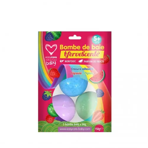 Easycare baby bombe baie efervescente pentru copii, 3 buc. Zephyr Labs