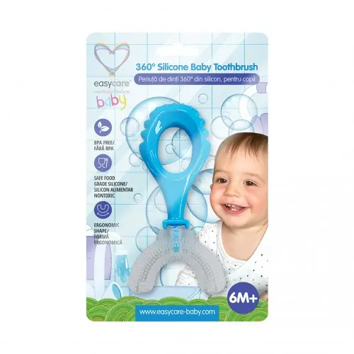 Easycare baby periuta dinti silicon copii si bebelusi 360 grade Zephyr Labs