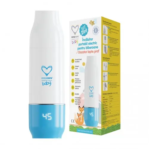 Easycare baby Set 2in1 Incalzitor electric portabil pentru biberoane si dozator lapte praf Zephyr Labs