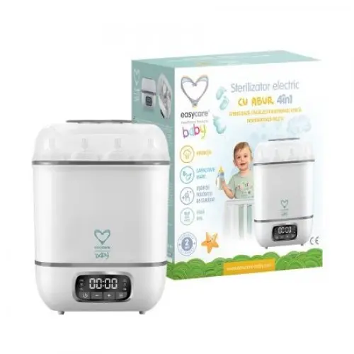 Easycare baby sterilizator electric 4 in 1 cu abur, 8 biberoane, cu uscator (TB1713E) Zephyr Labs