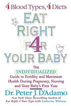 Eat Right for Your Baby: The Individulized Guide to Fertility and Maximum Heatlh During Pregnancy, Paperback/Peter J. D'Adamo