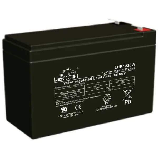 Eaton Acumulator UPS Eaton Leoch LHR1236W, 12 V, 9 Ah, 2.7Kg, Negru