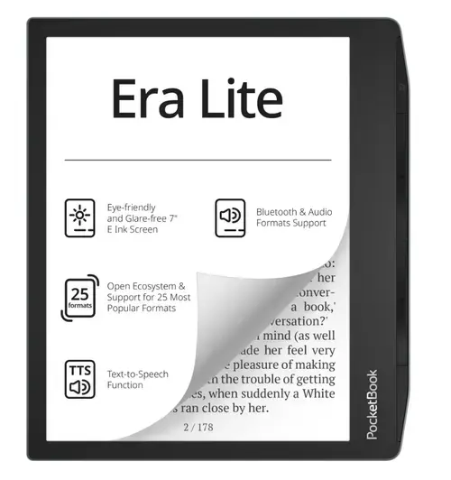 eBook Reader PocketBook Era Lite PB710, ecran tactil 7.0inch E Ink Carta™ 1300, 300ppi, 16GB, iluminare frontala, WiFi&Bluetooth, USB-C (Verde)