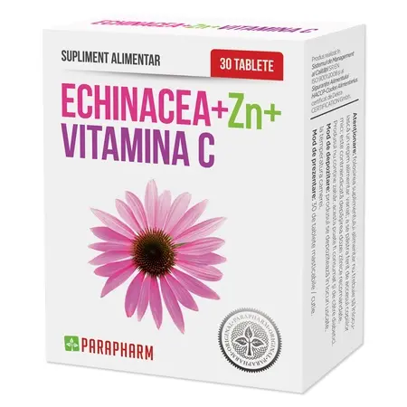 Echinacea + Zinc + Vitamina C, 30 capsule – Parapharm