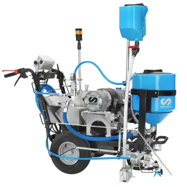 Echipament airless pentru trasat marcaje rutiere Giotto Plus (autopropulsat, 2 pistoale, Gravity 2x30lt) - Larius