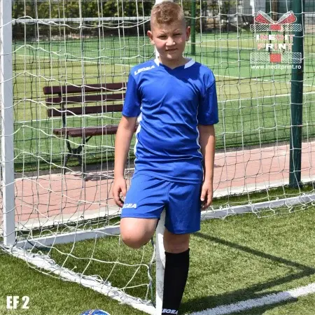 Echipament fotbal copii si adulti EF2 3XS, Tricou și șort albastru