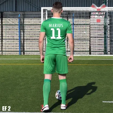 Echipament fotbal copii si adulti EF2 XS, Tricou și șort verde