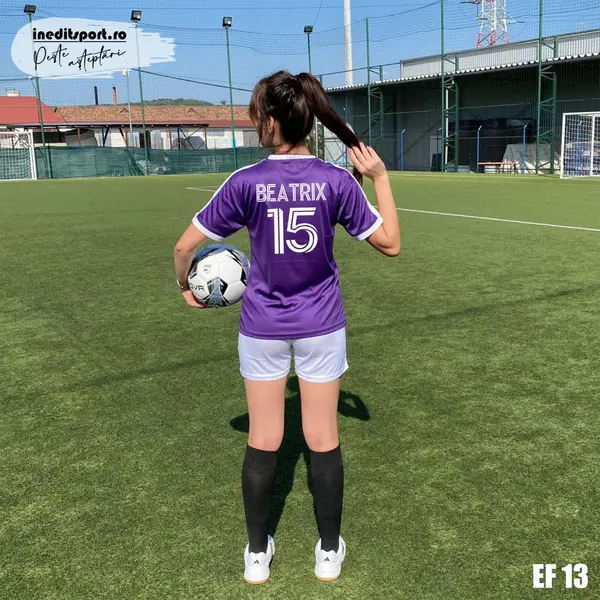 Echipament fotbal feminin personalizat EF13M L, Mov