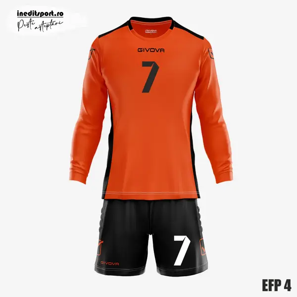 Echipament portar copii si adulti personalizabil EFP4 L, Tricou portocaliu, șort negru