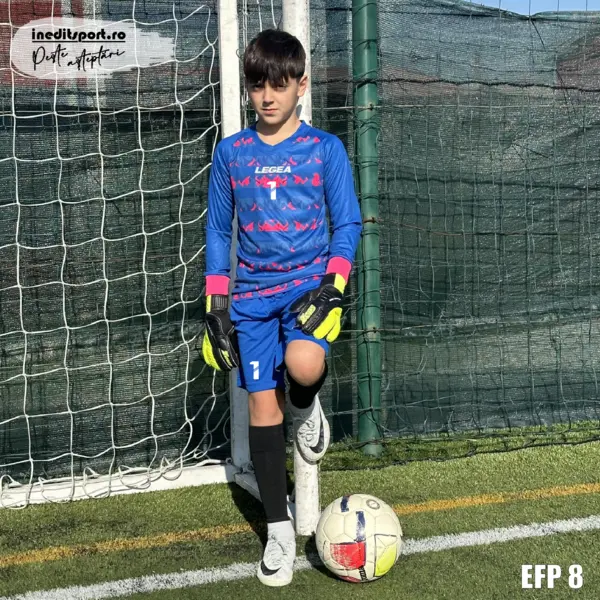 Echipament portar copii si adulti VELODROME personalizabil EFP8 3XS, Tricou roz cu albastru și șort albastru