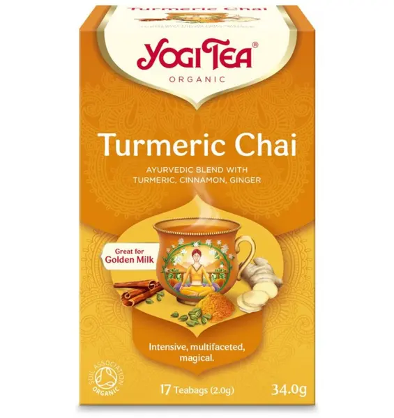 ECO/BIO Ceai din curcuma/turmeric 17TB*2gr, 34gr Yogi