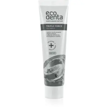 Ecodenta Expert Triple Force pastă de dinți fără fluor cu efect triplu