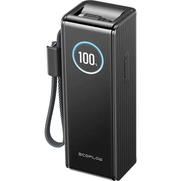 ECOFLOW Baterie externa EcoFlow RAPID 25000 mAh, 170W, cabluri incorporate de 100W, Negru