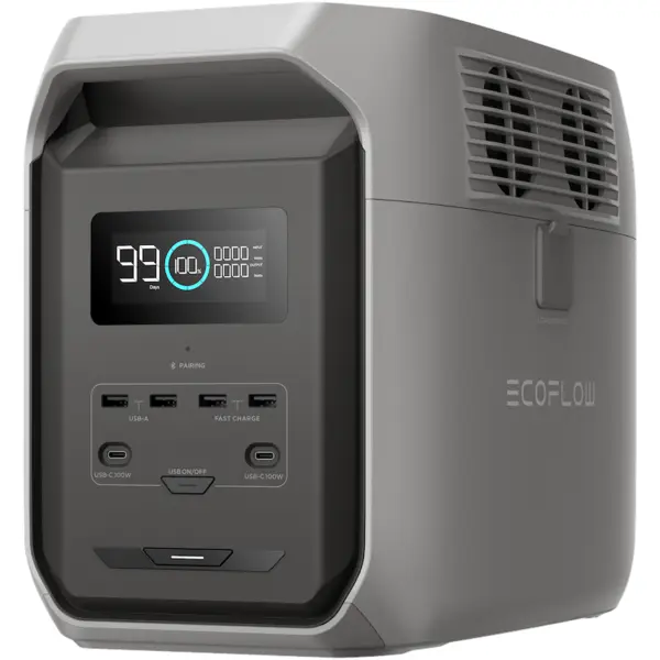 ECOFLOW Statie de incarcare portabila EcoFlow Delta 3 1500, 1800W AC, Gri