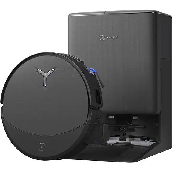 Ecovacs Aspirator robot DEEBOT T90 PRO OMNI, Ecovacs, 30000Pa, OZMO ROLLER 3.0, ZeroTangle 4.0, Negru