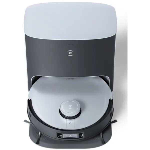 Ecovacs Aspirator robot, Ecovacs, Deebot X1 Plus, cu baza de autocuratare, Negru-Gri