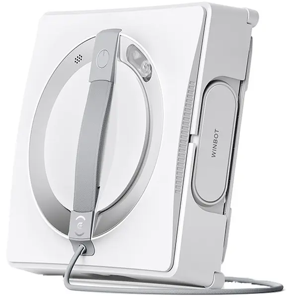 Ecovacs Robot curatare geamuri Ecovacs W2 Smart Window Robot, Mod de curatare a marginilor, pulverizator de apa cu duze triple, sistem de protectie cu 10 niveluri, control aplicatie, Winbot electric, alb
