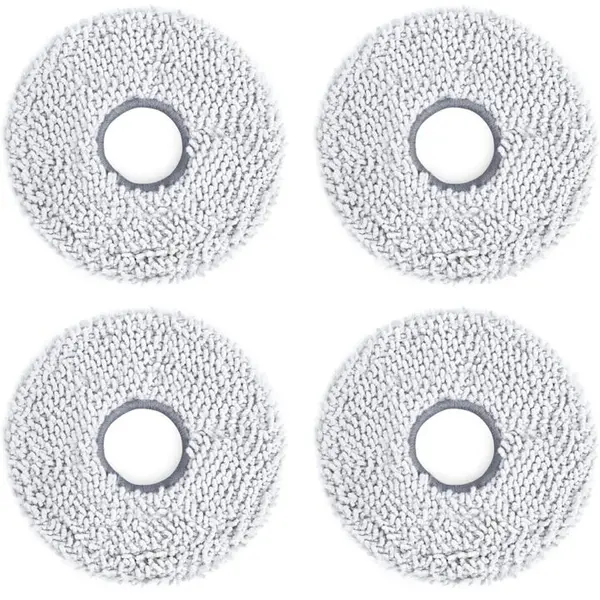 Ecovacs Set 4 rezerve de mop lavabil Ecovacs DWP020022, compatibil Ecovacs DEEBOT T50, T50 MAX si T30C, Alb