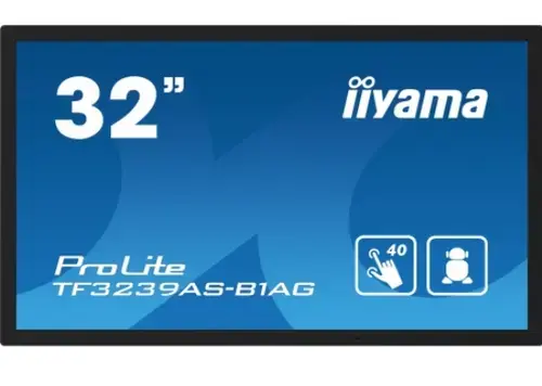 Ecran inteligent LED Iiyama 32inch TF3239AS-B1AG, Full HD (1920 x 1080), HDMI, DisplayPort, Boxe (Negru)