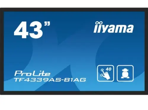 Ecran Profesional IPS LED Iiyama 42.5inch TF4339AS-B1AG, UHD (3840 x 2160), HDMI, DisplayPort, Boxe, Touchscreen (Negru)