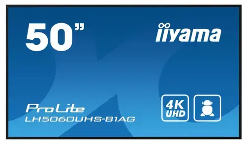 Ecran Profesional IPS LED Iiyama 49.5inch LH5060UHS-B1AG, UHD (3840 x 2160), HDMI, Boxe (Negru)
