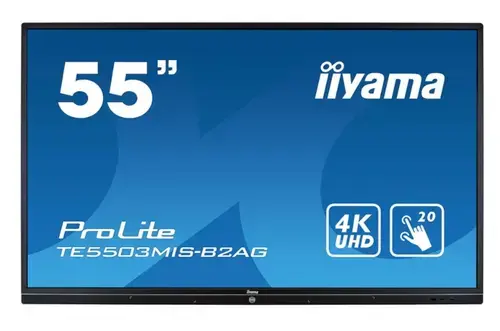 Ecran Profesional IPS LED Iiyama 54.6inch TE5513A-B2AG, UHD (3840 x 2160), HDMI, DisplayPort, Boxe, Touchscreen (Negru)
