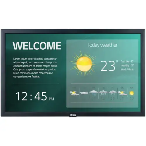 Ecran Profesional IPS LED LG 21.5inch 22SM3N, Full HD (1920 x 1080), HDMI, Boxe (Negru)
