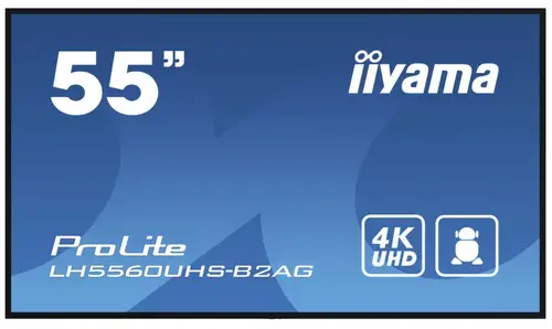 Ecran Profesional VA LED Iiyama 54.6inch LH5560UHS-B2AG, UHD (3840 x 2160), HDMI, Boxe (Negru)