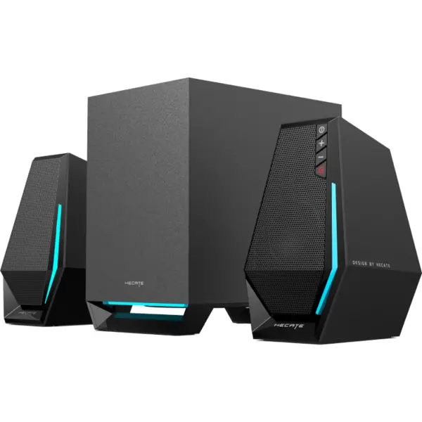 edifier Boxe EDIFIER Gaming 2.1, RMS: 30W(2 x 7.5W + 15W), bass 4,control volum,BT/USB-A/USB-C/AUX, sound mode:Music/Game/Movie, 10 x LED RGB, frecv. rasp 93Hz-20KHz, USB power, negru