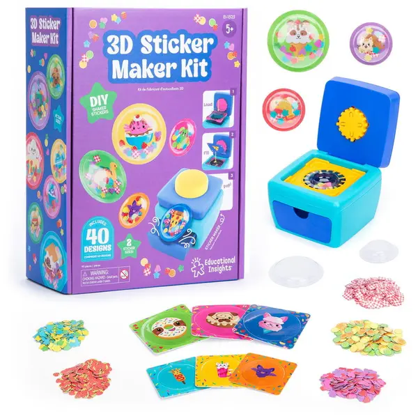 Educational Insights Kit creatie abtibilduri 3D, varsta 5+ ani