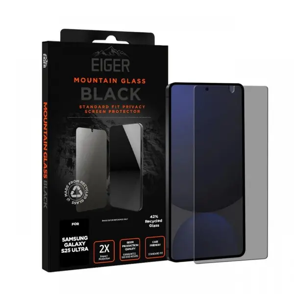 Eiger Folie Sticla Mountain Glass Privacy Samsung Galaxy S25 Ultra Black