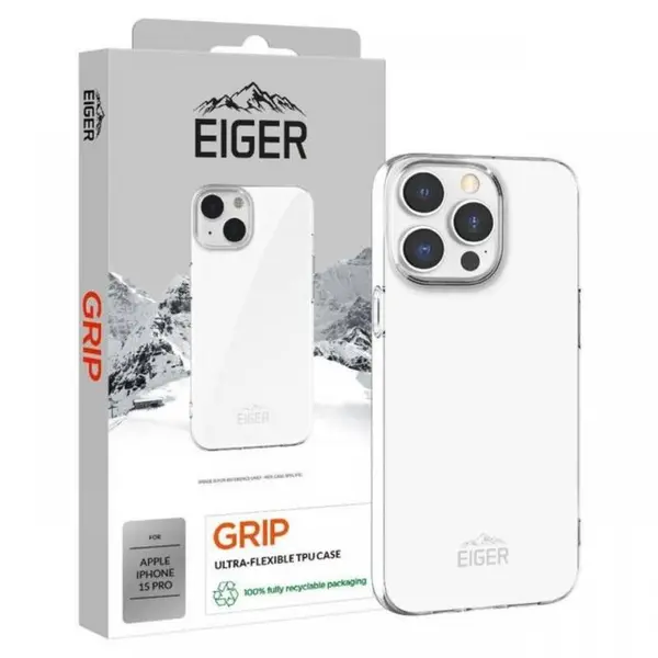 Eiger Husa Grip iPhone 15 Pro Clear