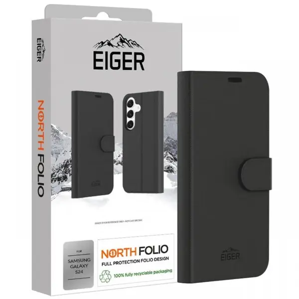 Eiger Husa North Folio Case Samsung Galaxy S24 Black