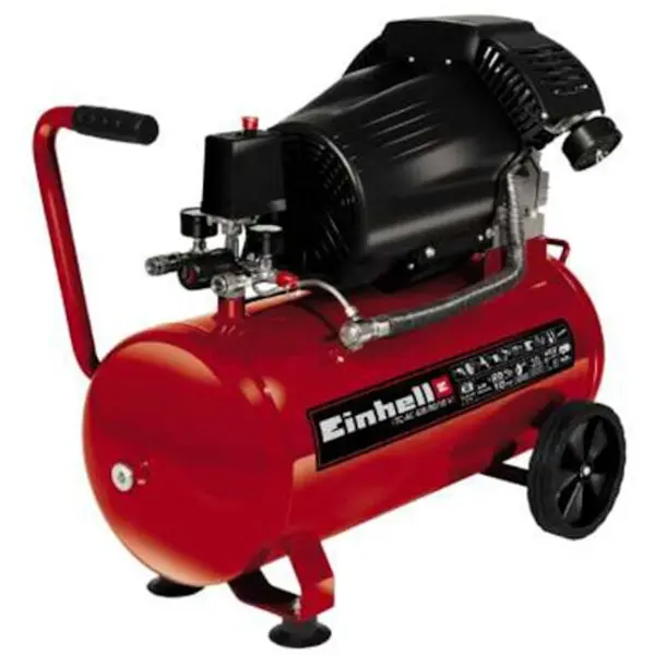Einhell Compresor cu ulei Einhell TC-AC 420/50/10 V, 2200 W, 10 bar presiune lucru, 50 l capacitate rezervor, 245 l/min debit aer refulat, 420 l/min debit aer aspirat