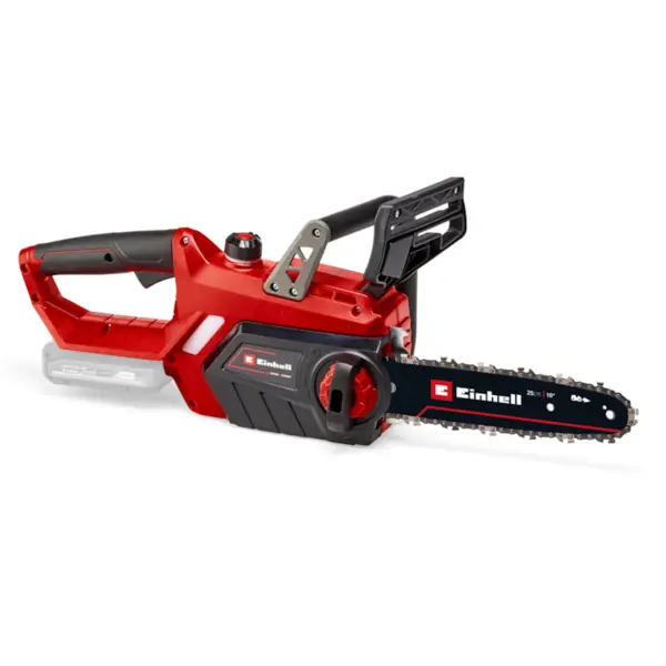 Einhell Drujba (fierastrau electric) cu lant pe acumulator Einhell Power-X-Change GE-LC 18 Li Solo, 18 V, lama 25 cm, viteza taiere 4.3 m/s, fara incarcator si acumulator in pachet