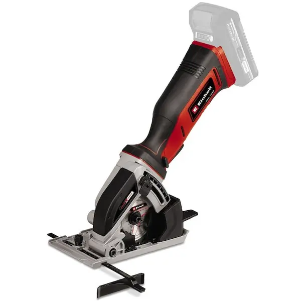 Einhell Fierastrau mini circular pe acumulator Einhell TE-CS 18/89 Li - Solo, 18 V, tehnologia PXC, 89 mm diametru disc taiere, 28 mm adancime taiere, 2500 RPM, fara acumulator/incracator