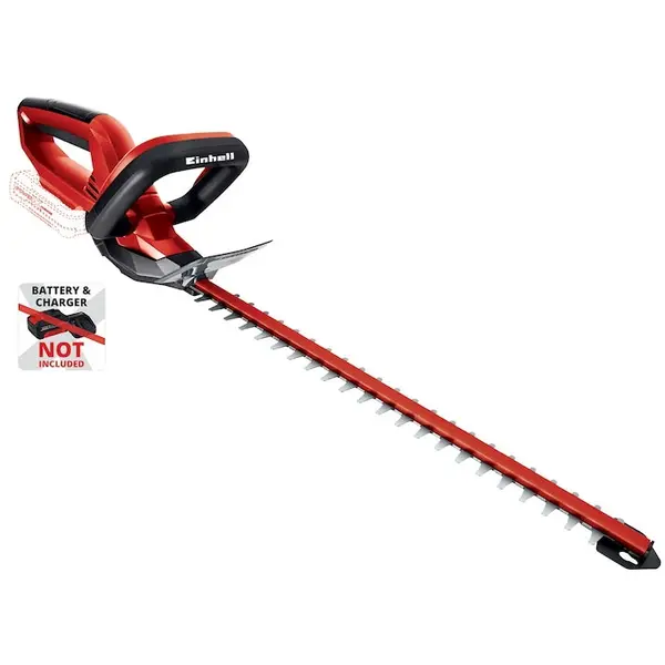 Einhell Foarfeca electrica pe acumulator pentru tuns gard viu Einhell Power-X-Change GE-CH 1846 Li, lungime lama 52 cm, lungime taiere 46 cm, 2200 curse/min, nu contine acumulator si incarcator in setul de livrare
