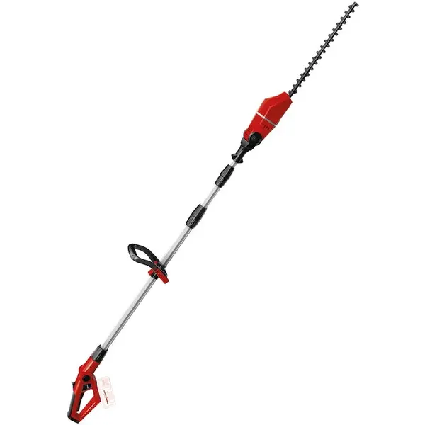 Einhell Foarfeca electrica pentru tuns gard viu cu tija telescopica Einhell Expert GE-HH 18/45 Li T Solo, 18 V, lungime lama 450 mm, lungime maxima de taiere 400 mm, maner telescopic din aluminiu, lungime maner 88 - 184 cm
