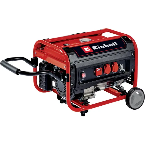 Einhell Generator curent pe benzina Einhell TC_PG_35_E5, 208 CC, 4 timpi, 2600 W, 15 l, benzina, 10.7 h autonomie maxima, Rosu-Negru